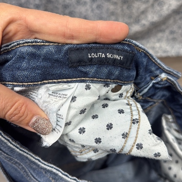 🇺🇸 lucky jeans cropped blue denim size 28 - Picture 6 of 10